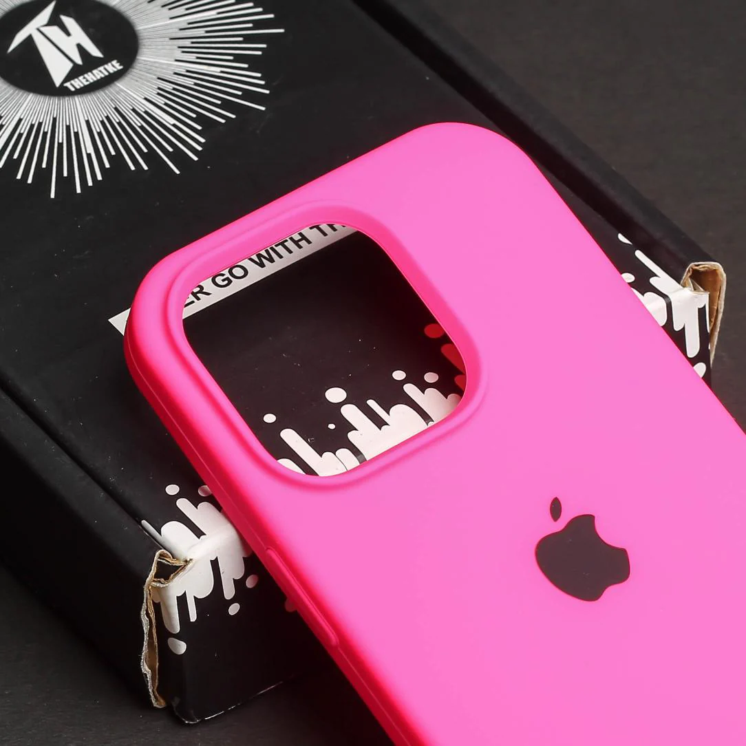 Hot Pink Original Silicone case for Apple iphone 12 pro Max - Image 4