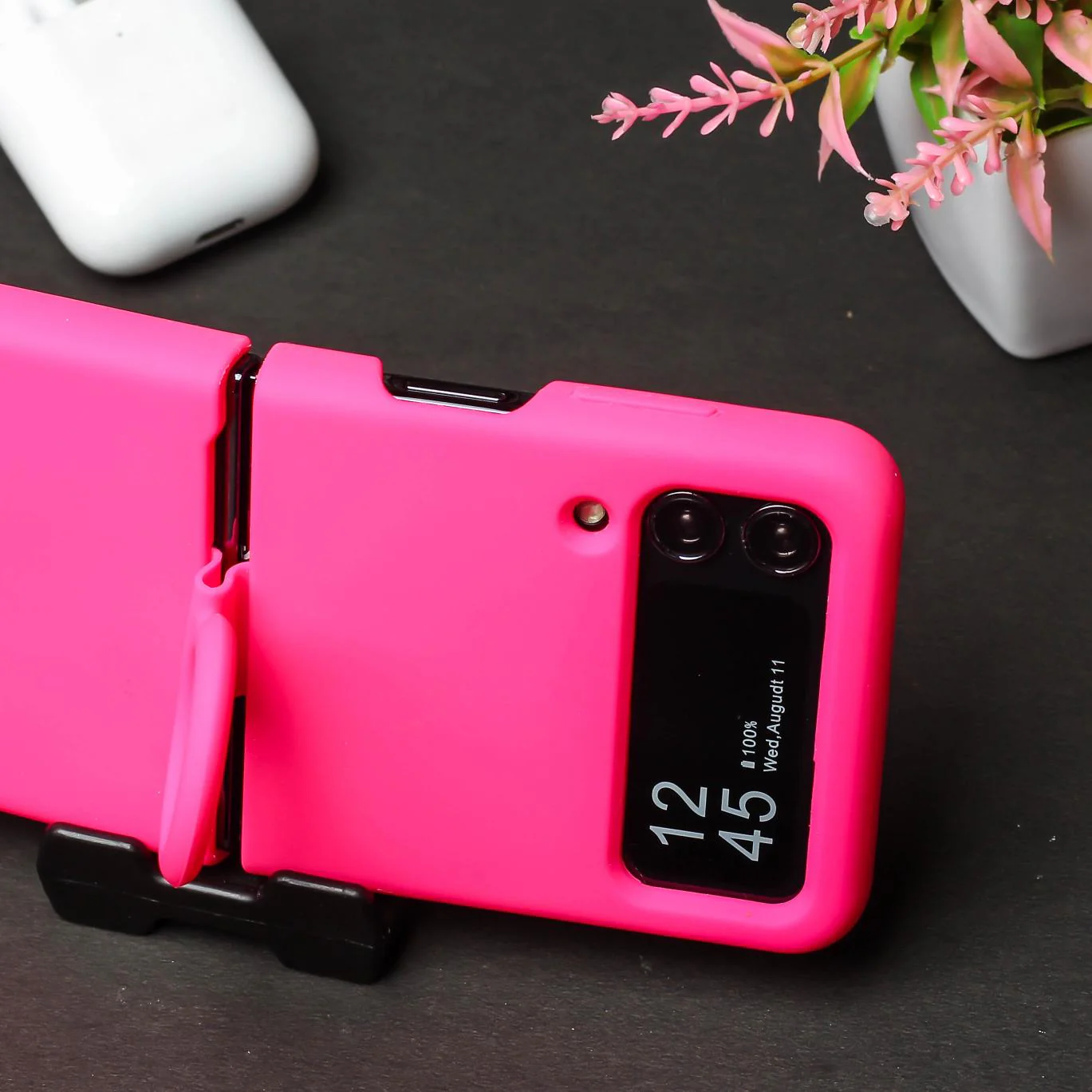 Hot Pink Original Silicone case for Samsung Galaxy Z FLIP 3 - Image 4