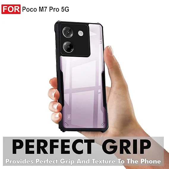 Hybrid Shockproof silicone Safe transparent Case for Poco M7 Pro
