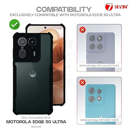 Hybrid Shockproof transparent Silicone Case for Motorola Edge 50 Ultra
