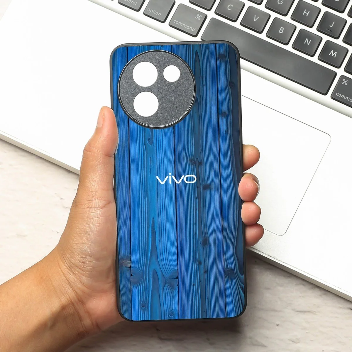 Indigo Planks metal back case for Vivo T3X
