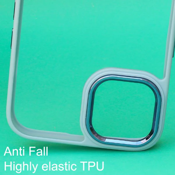 Lavender Blue Metal Protection Transparent Case for Apple iphone 12 - Image 2