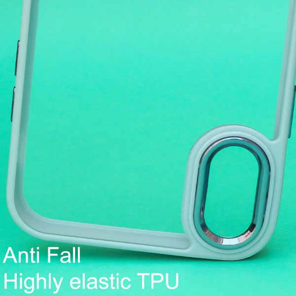 Lavender Blue Metal Safe Transparent Case for Apple iphone X/Xs - Image 2