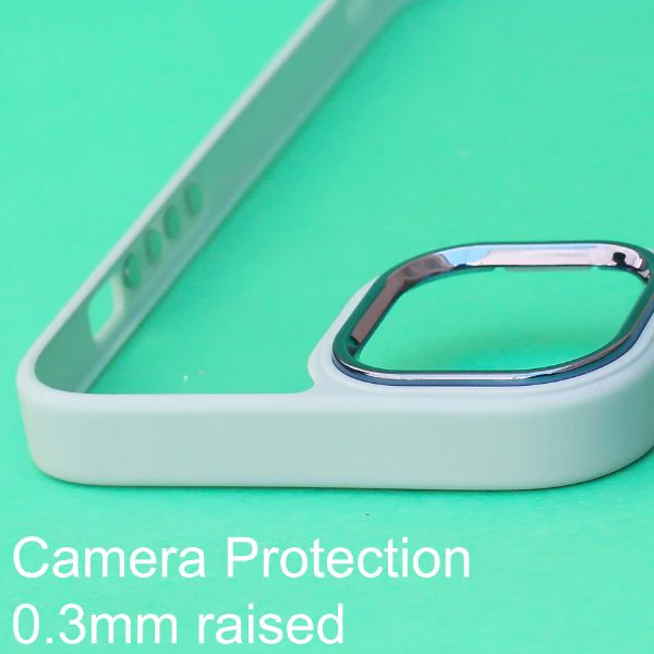 Lavender Blue Metal Safe Transparent Case for Apple iphone 13 - Image 4