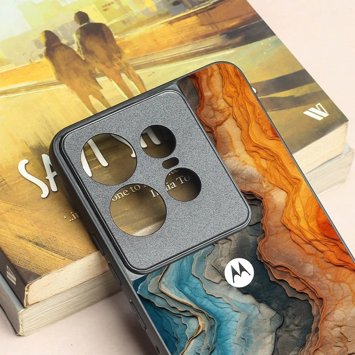 Layered Marble metal back case for Motorola Edge 50 Pro - Image 3