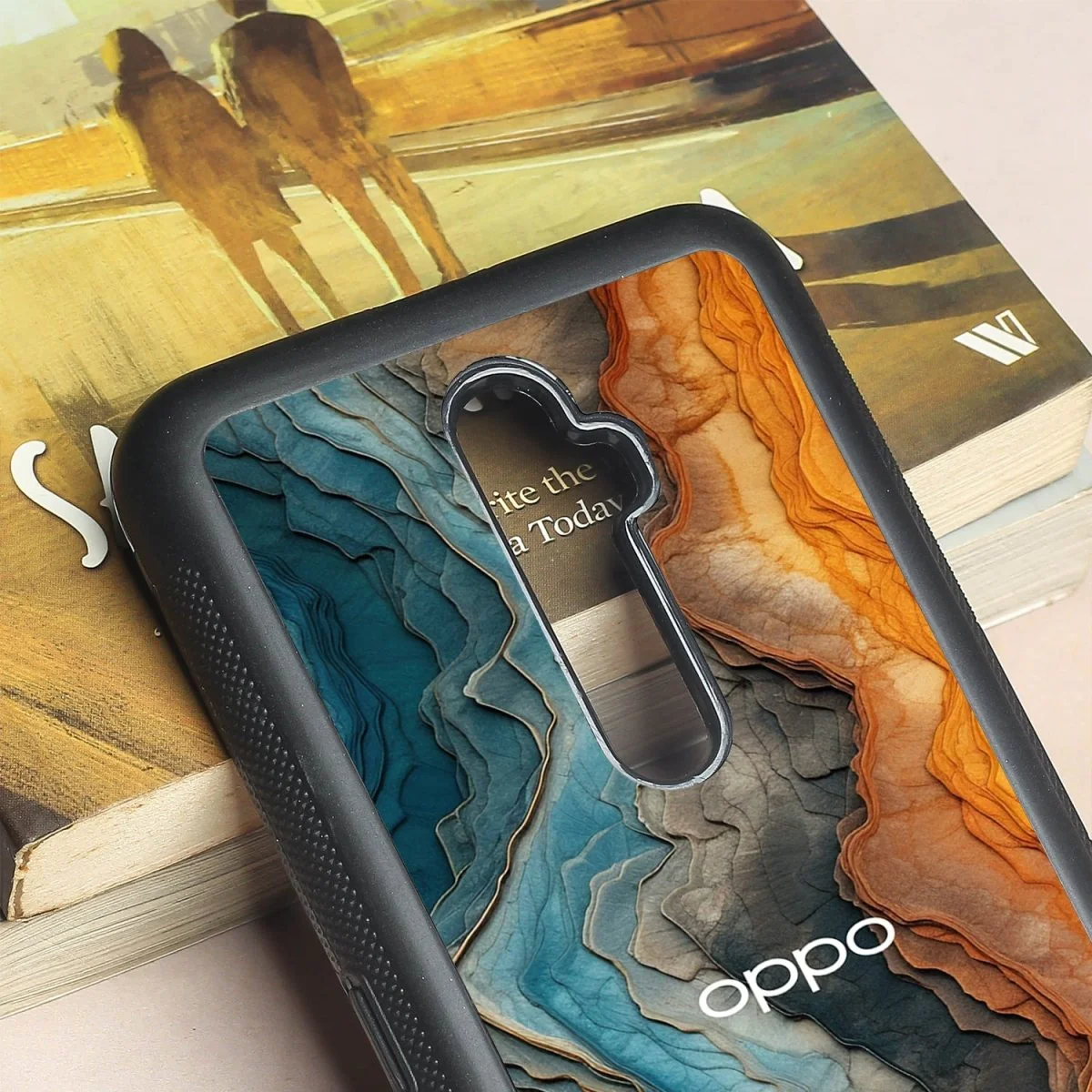 Layered Marble metal back case for Oppo Reno2 F - Image 3