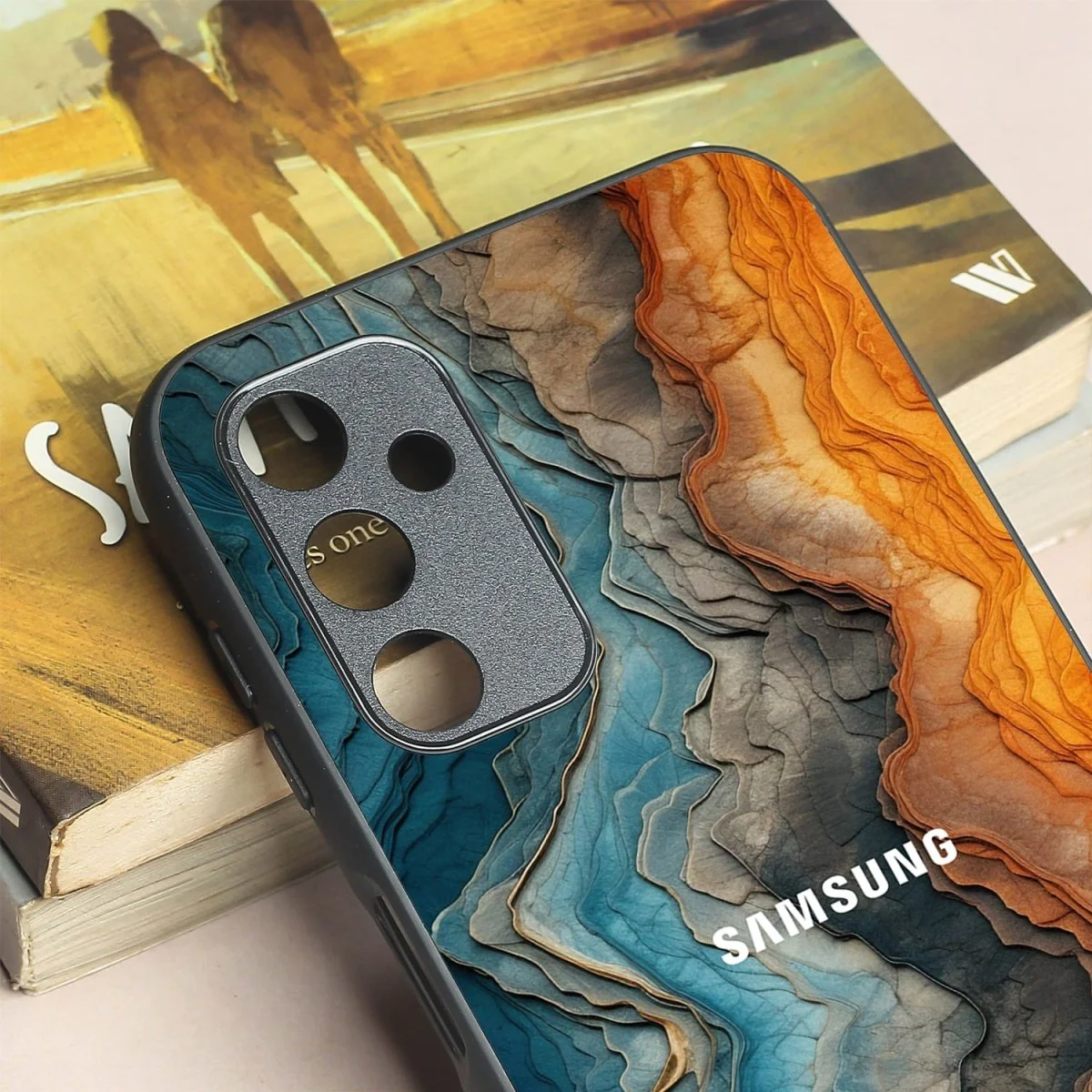 Layered Marble metal back case for Samsung A14 - Image 3