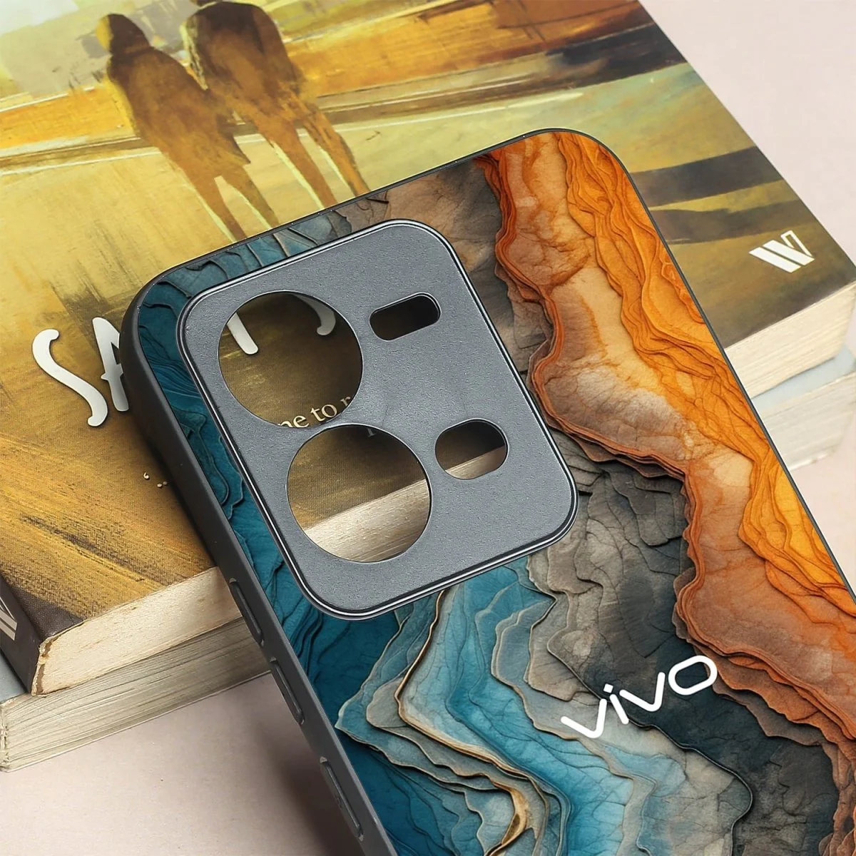 Layered Marble metal back case for Vivo V25 - Image 3