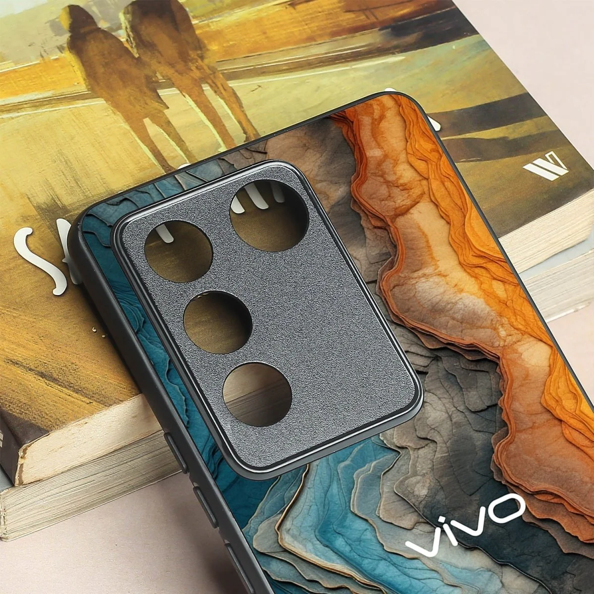 Layered Marble metal back case for Vivo V27 - Image 3