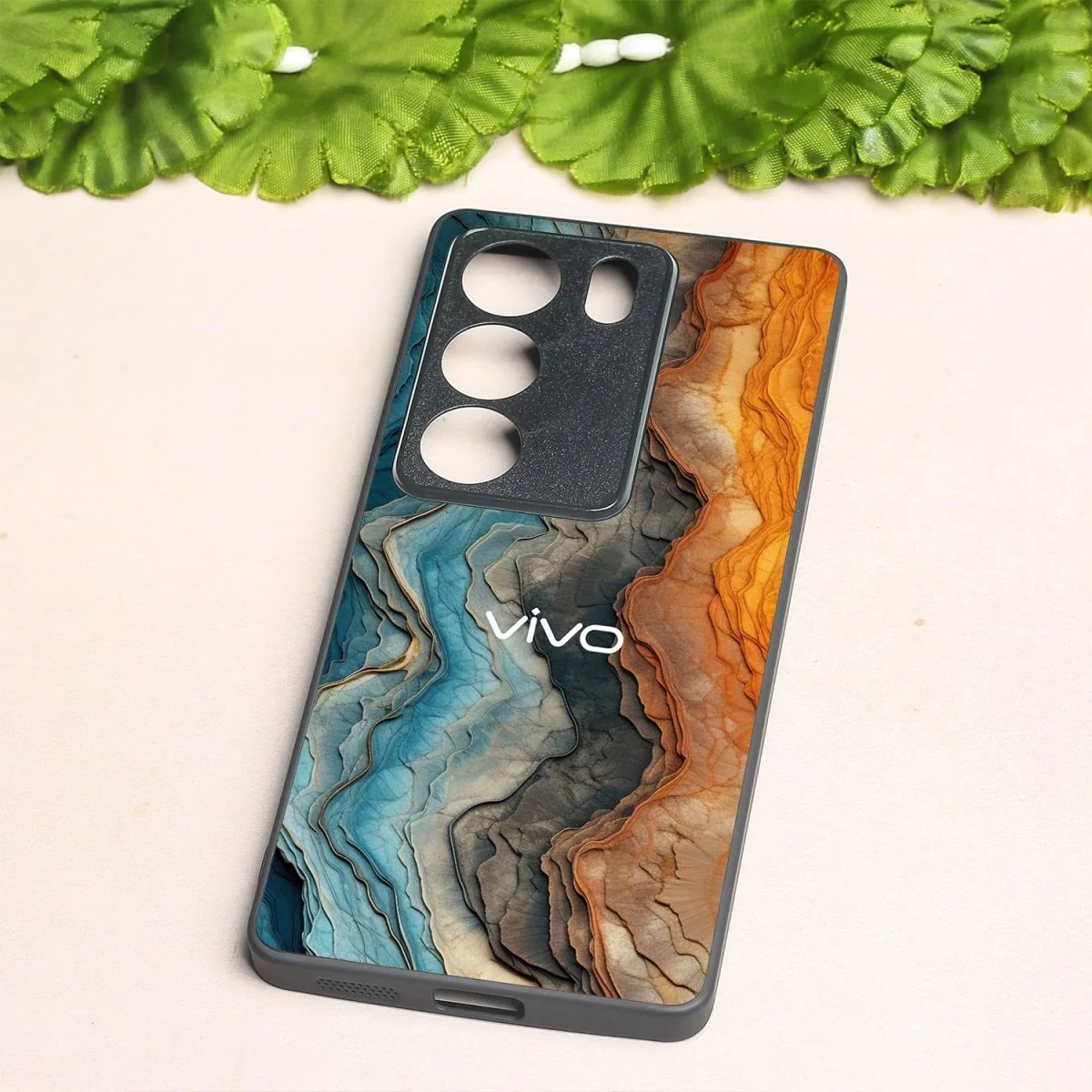 Layered Marble metal back case for Vivo V29 - Image 2