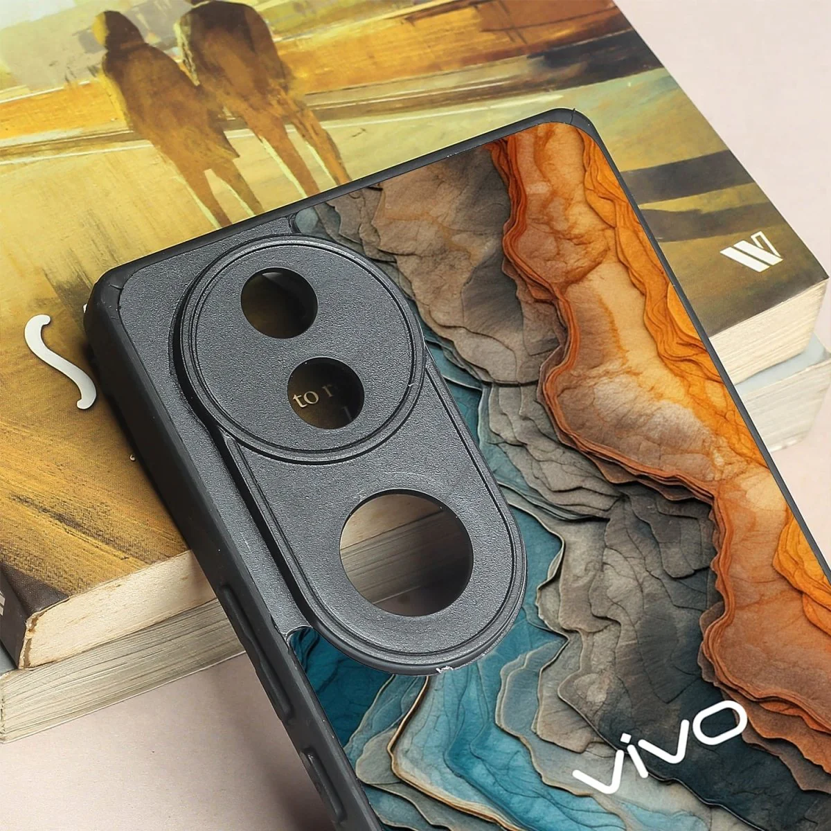 Layered Marble metal back case for Vivo V50 - Image 3