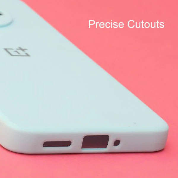 Light Blue Camera Original Silicone Case for Oneplus 7T - Image 5
