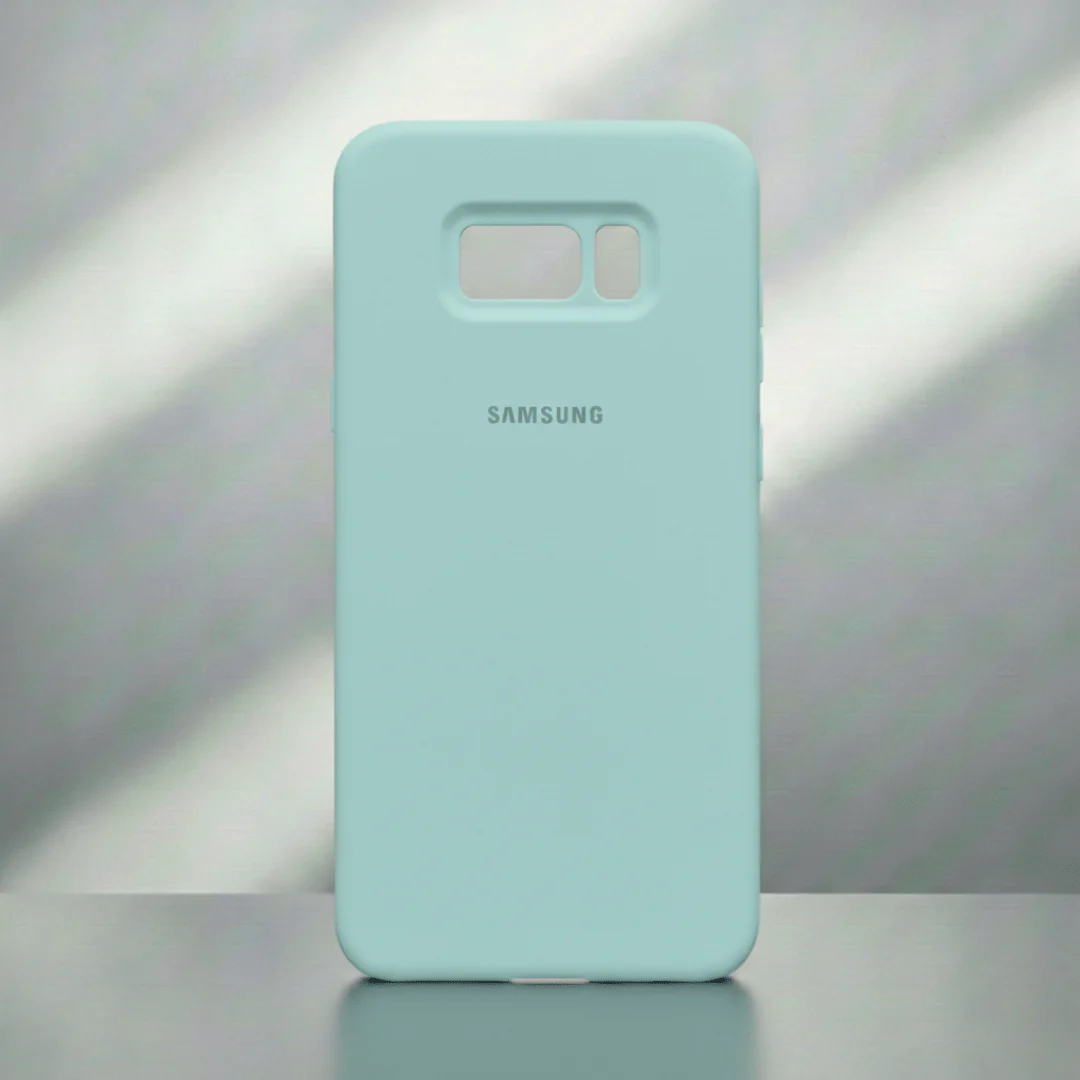 Light Blue Camera Original Silicone Case for Samsung S8 Plus