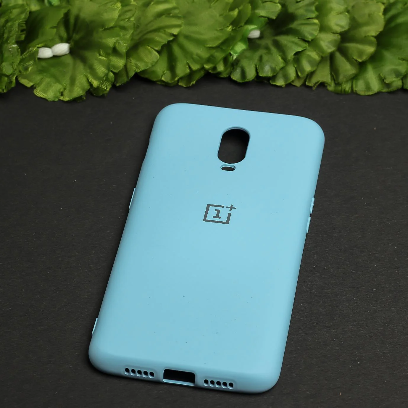 Sky Blue Original Camera Safe Silicone Case for Oneplus 6T - Image 2