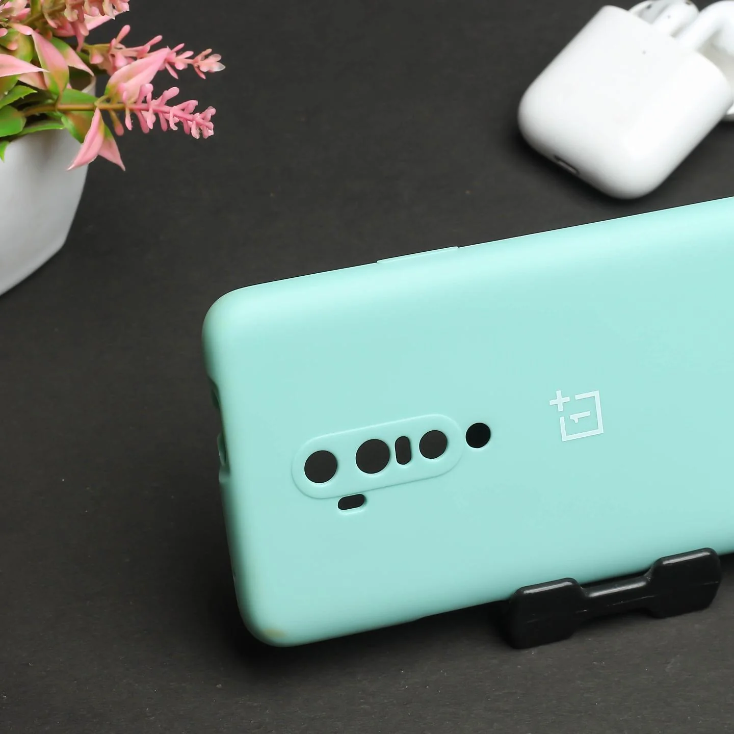 Light Blue Original Camera Safe Silicone case for Oneplus 7 Pro - Image 3