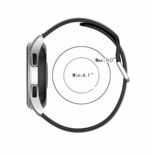 Light Green Plain Silicone Strap With Stainless steel Buckle For Smart Watch (20mm) - Image 4
