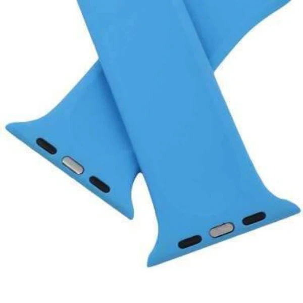 Sky Blue Silicone Strap For Apple Iwatch (38mm/40mm/41mm) - Image 3