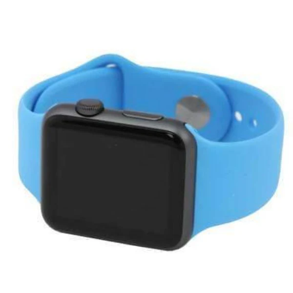 Sky Blue Silicone Strap For Apple Iwatch (38mm/40mm/41mm) - Image 5