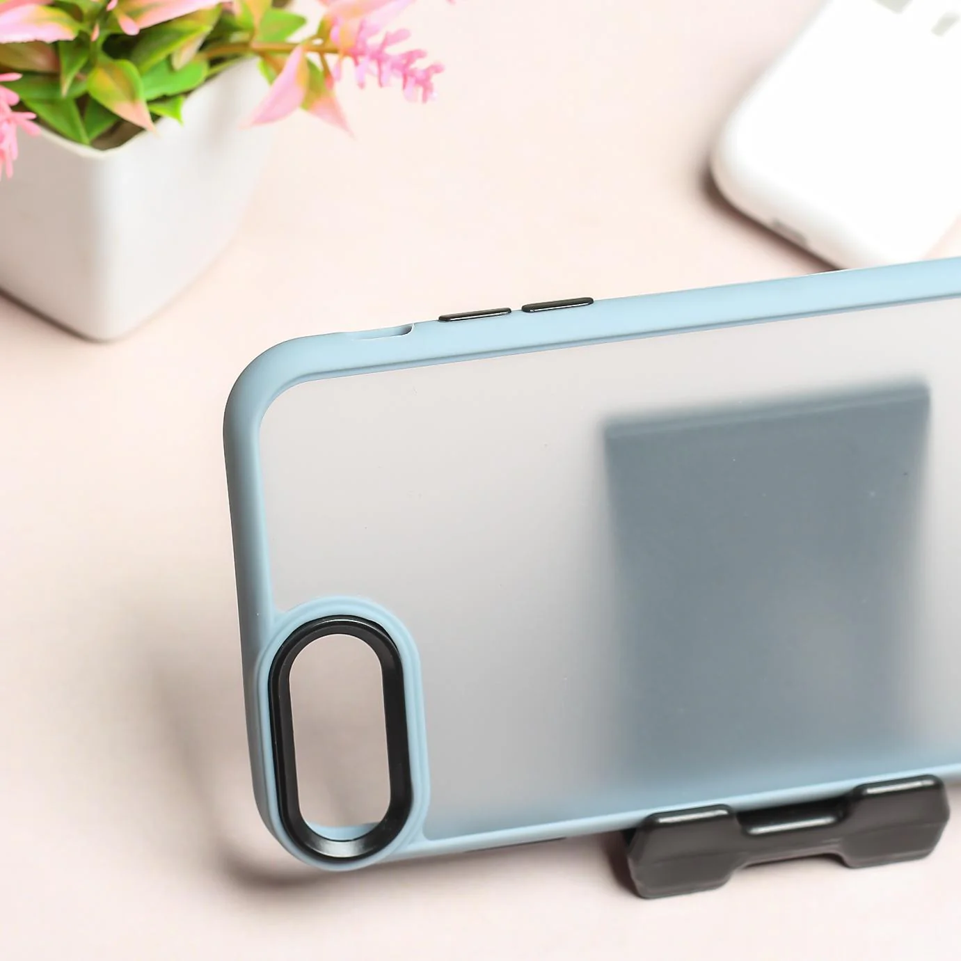 Light Blue Smoke Skin Silicone case for Apple iphone 7 Plus - Image 3