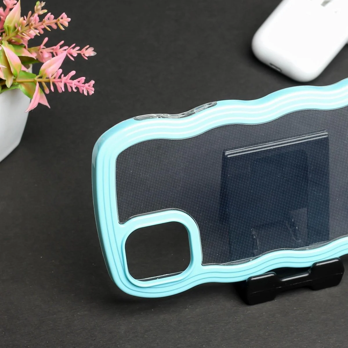 Light Blue Zig Zag Frame Silicon Case for Apple Iphone 11 - Image 3