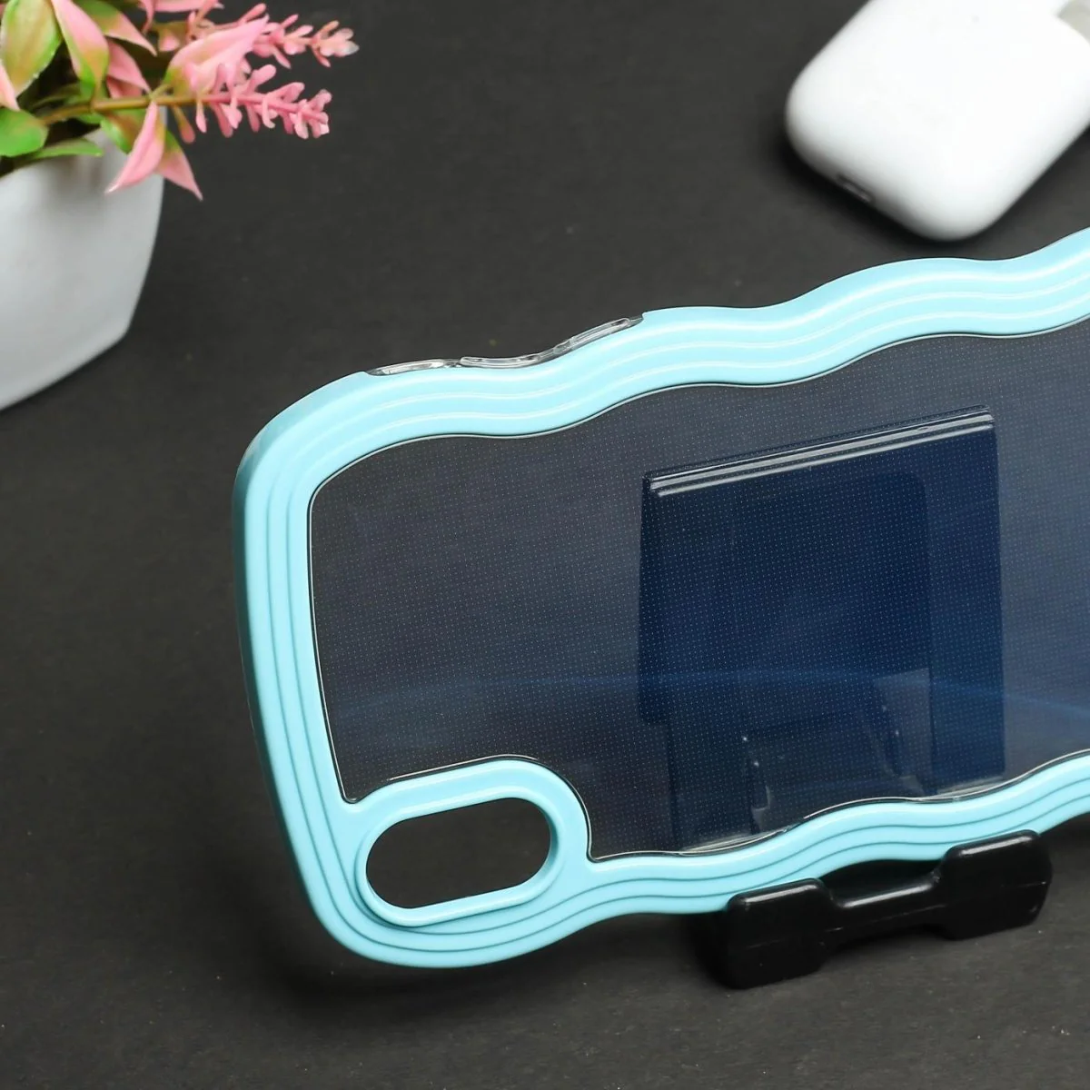 Light Blue Zig Zag Frame Silicon Case for Apple Iphone Xr - Image 3