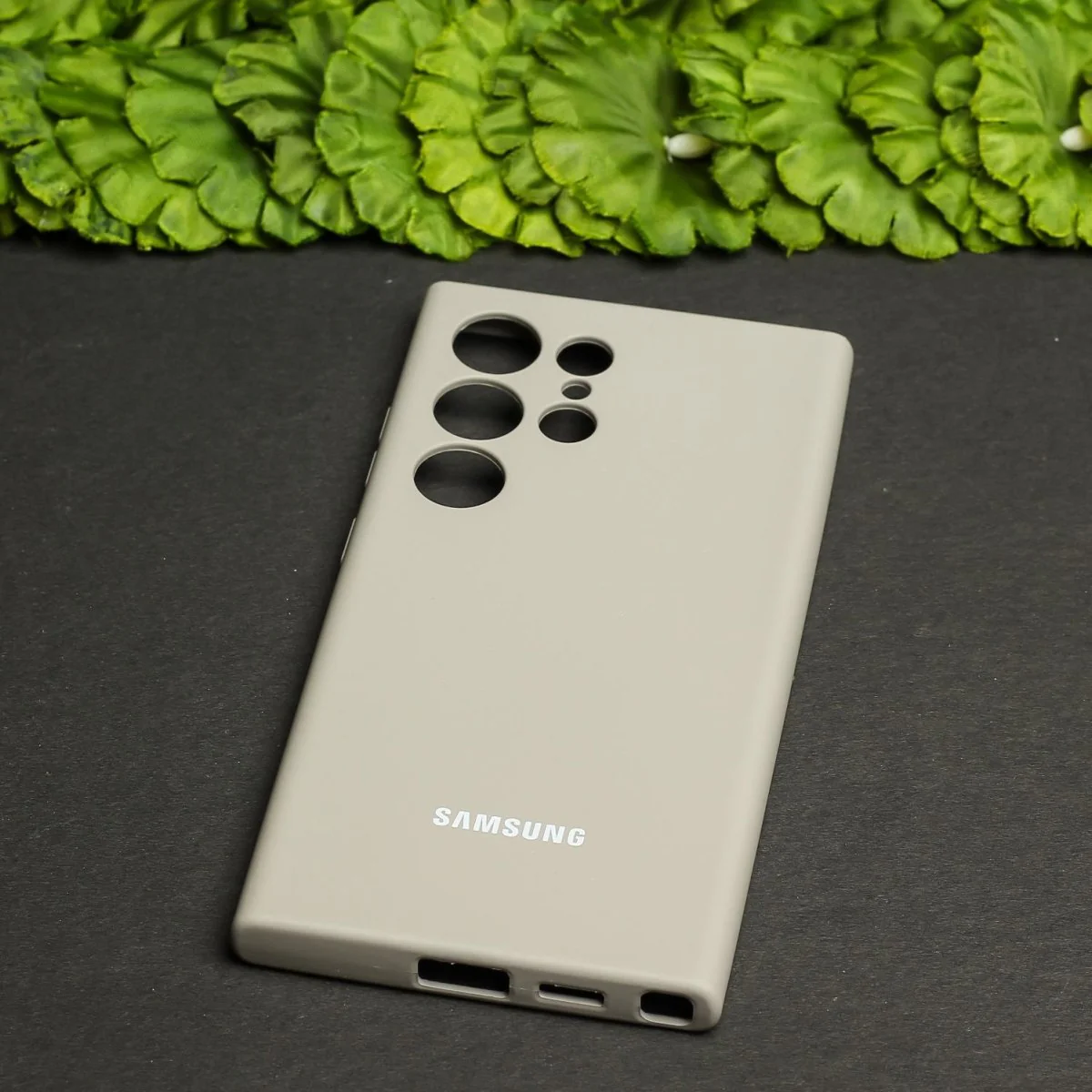 Light Brown Camera Original Silicone case for Samsung S24 Ultra - Image 2