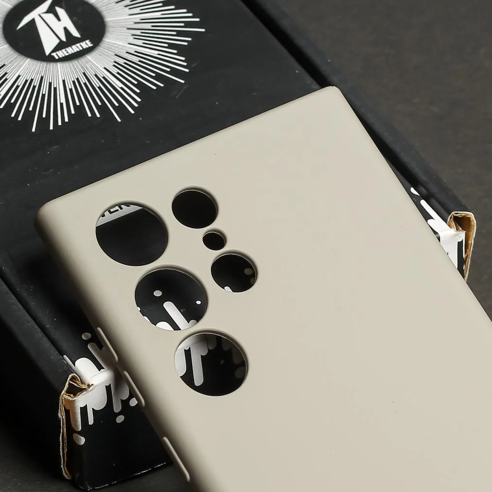 Light Brown Camera Original Silicone case for Samsung S24 Ultra - Image 4