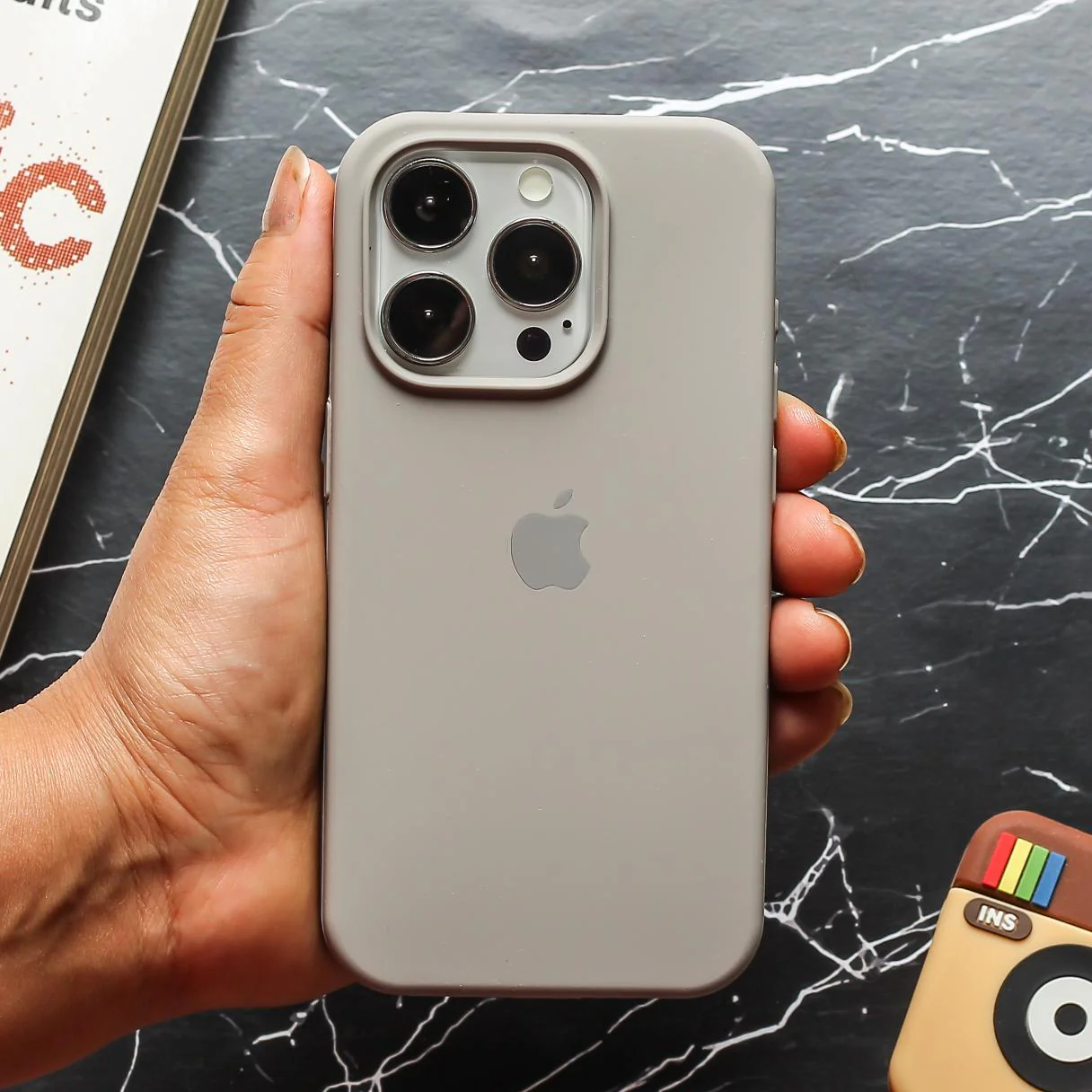 Light Brown Original Silicone case for Apple iPhone 13 Pro