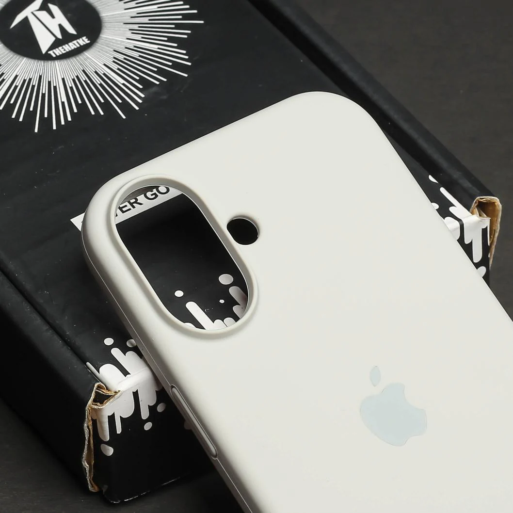 Light Brown Original Silicone case for Apple iphone 16 Plus - Image 4