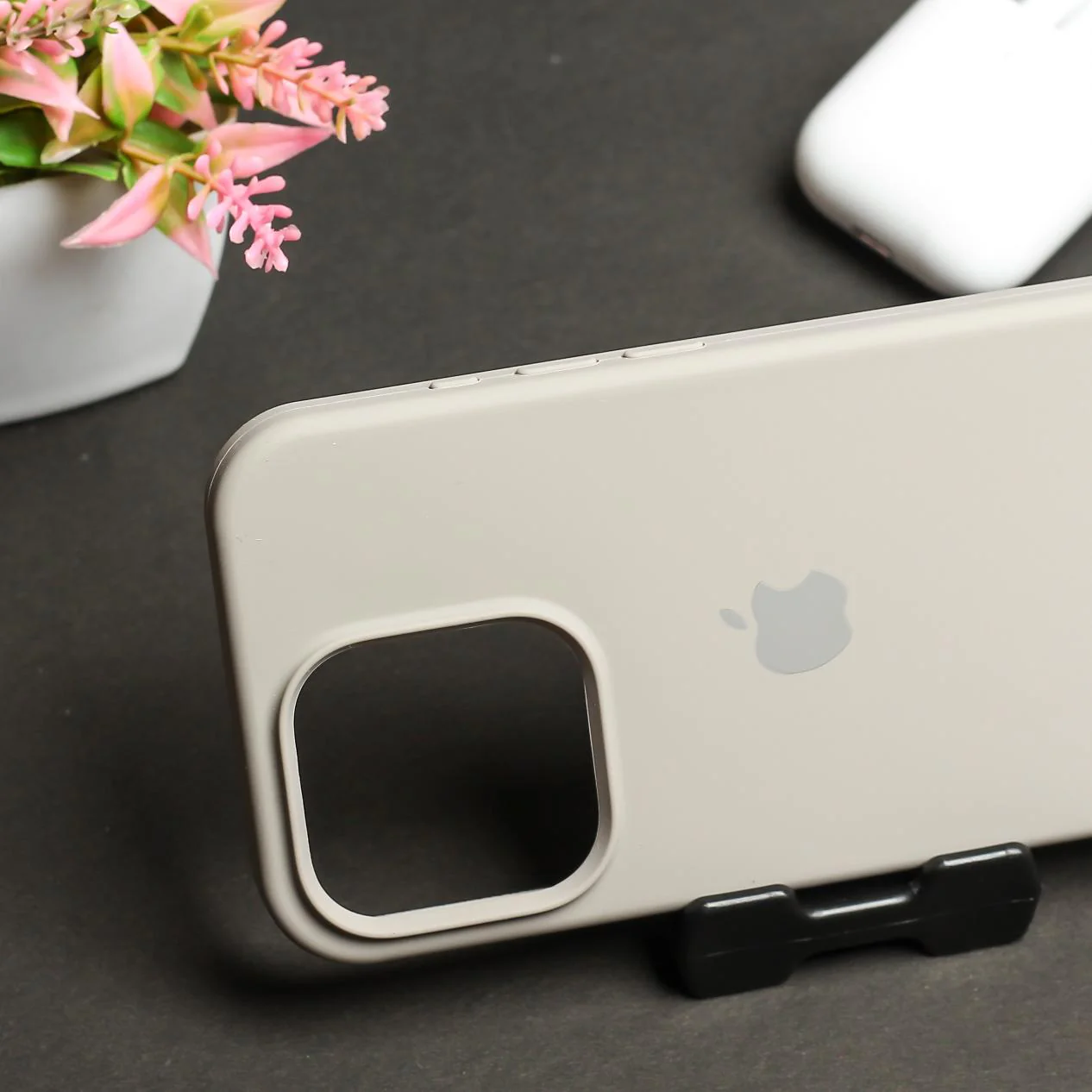 Light Brown Original Silicone case for Apple iphone 16 Pro - Image 3