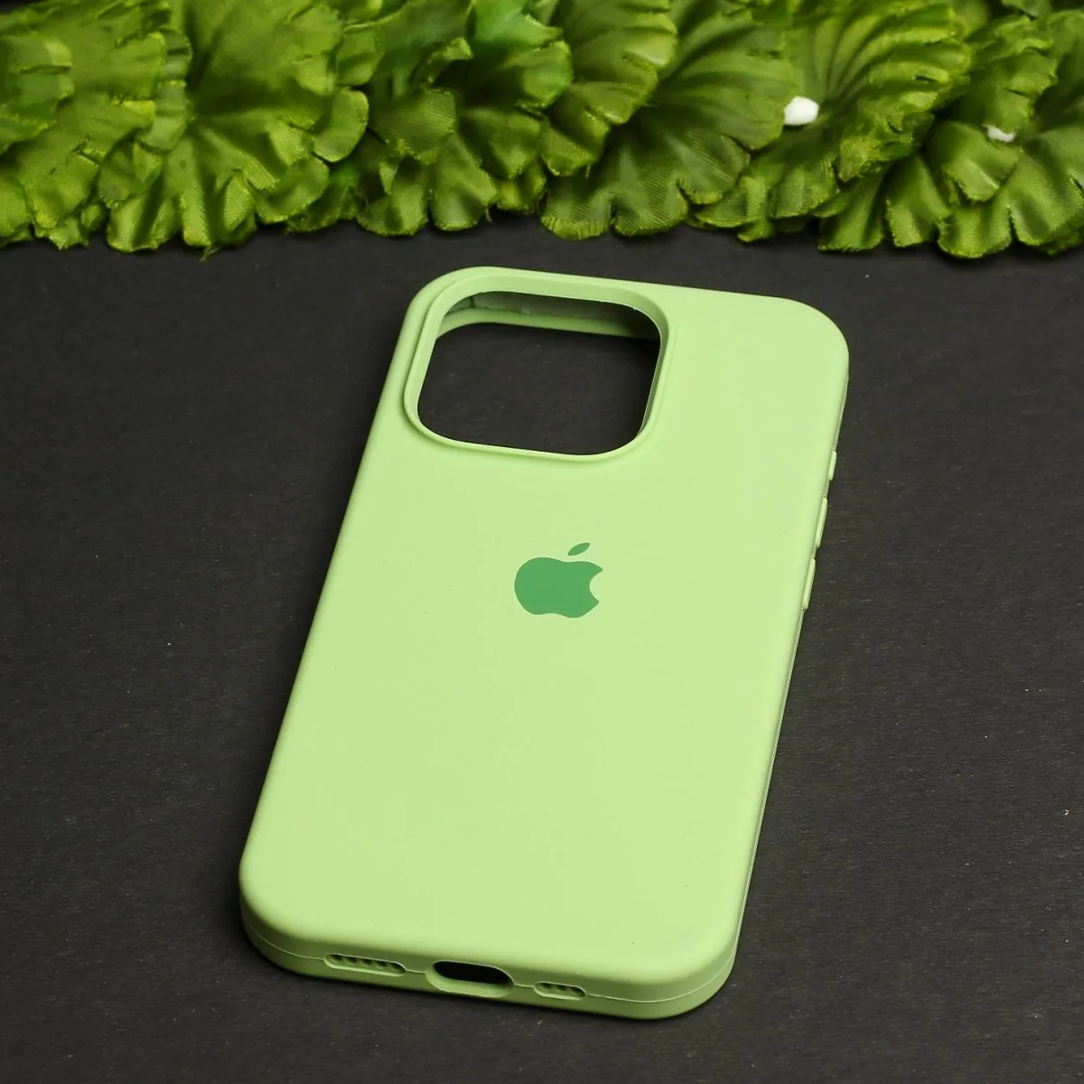 Light Green Original Silicone case for Apple iphone 16 Pro Max - Image 4