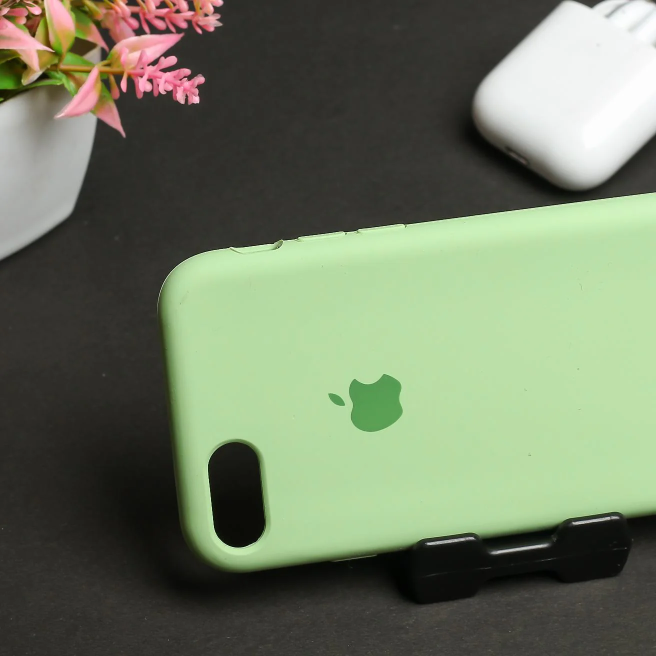 Light Green Original Silicone case for Apple iphone 7 - Image 3