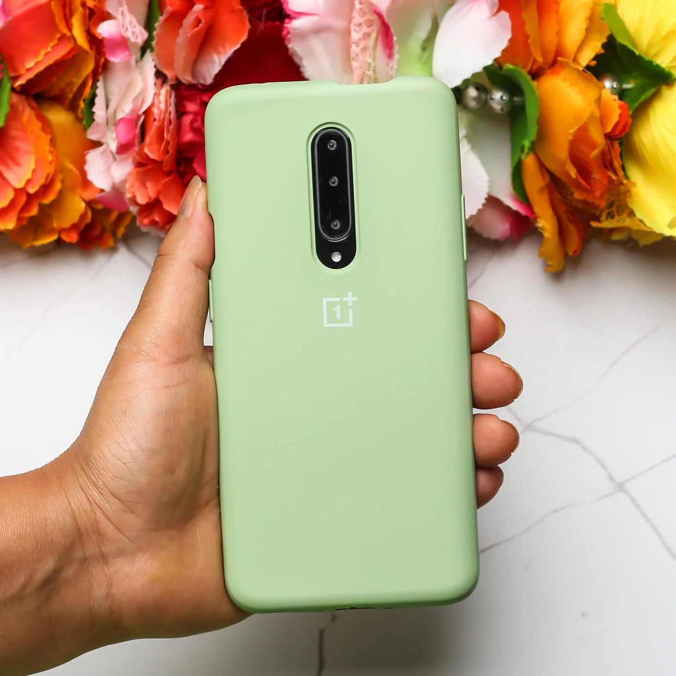 Light Green Original Silicone case for Oneplus 7 Pro