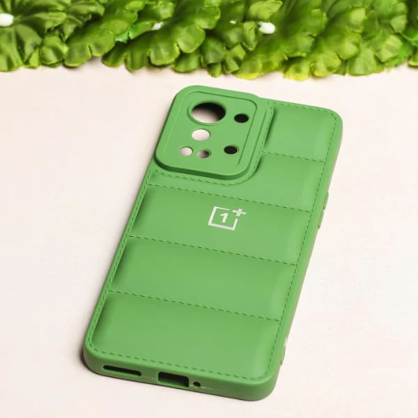 Dark Green Puffon silicone case for Oneplus Nord 2T - Image 3