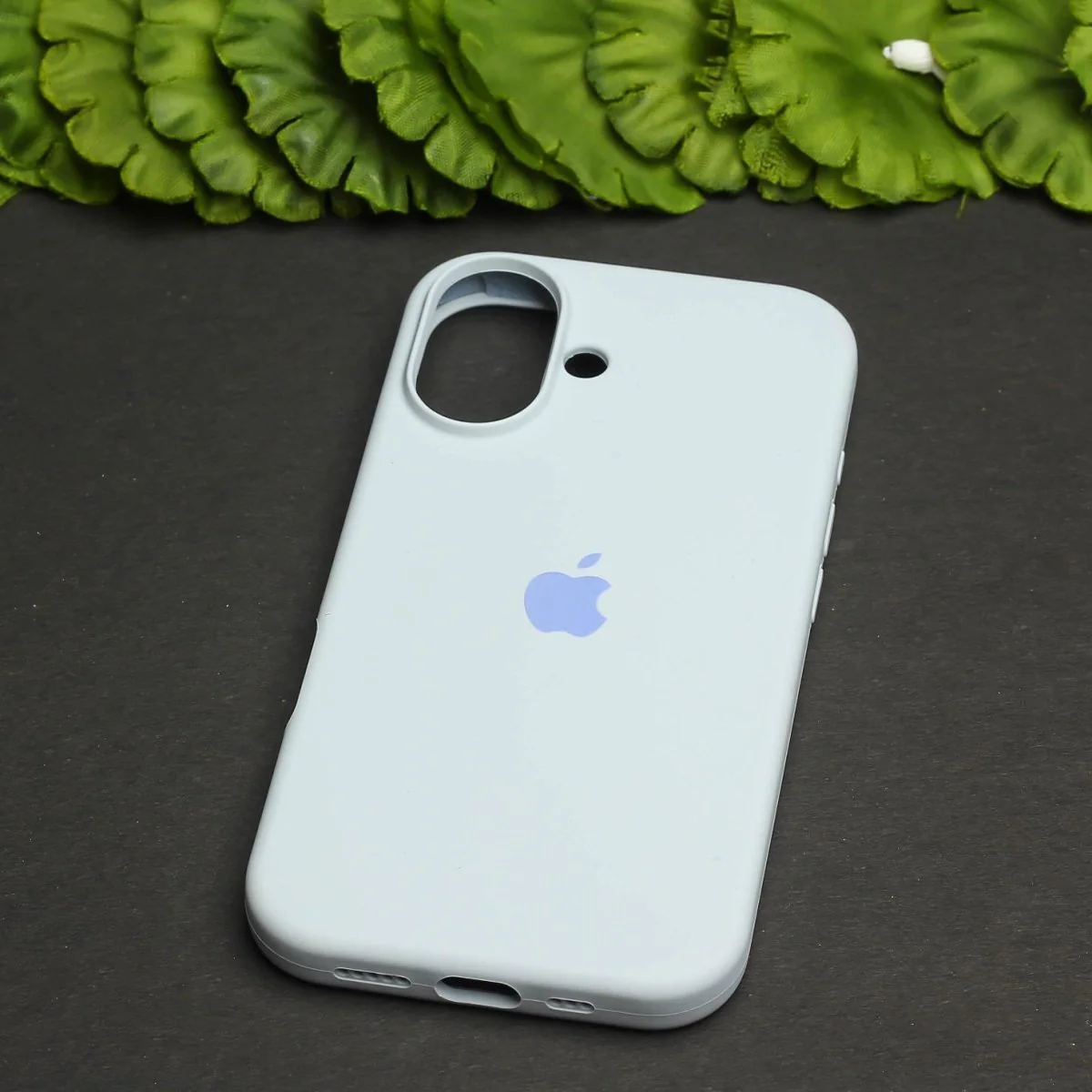 Light Grey Original Silicone case for Apple iphone 16 Plus - Image 2