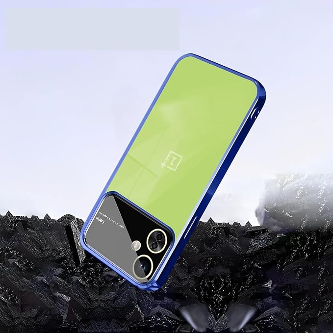 Luxury Plating Blue Camera Protection Transparent Case for Oneplus Nord CE 3 Lite - Image 4