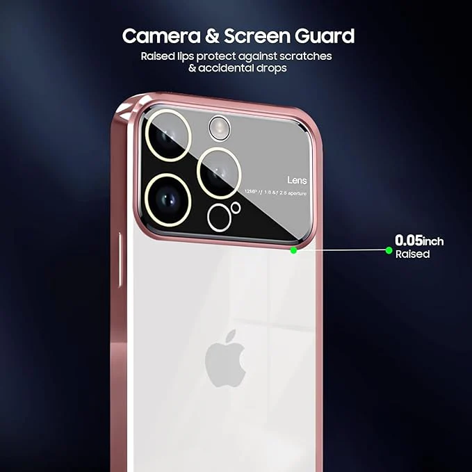Gold 6D Chrome Protection Transparent Case for Apple iphone 12 Pro - Image 4