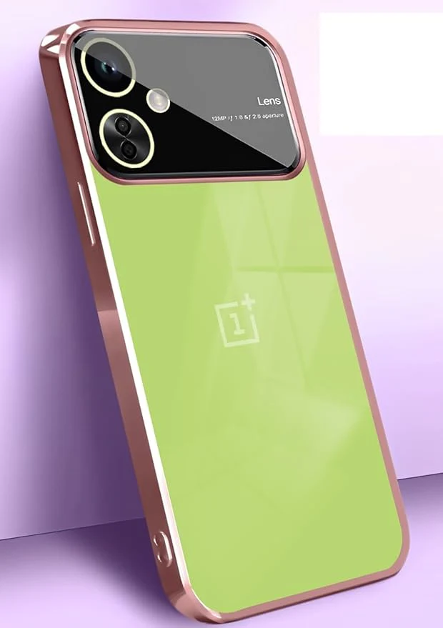 Luxury Plating Pink Camera Protection Transparent Case for Oneplus Nord CE 3 Lite - Image 2
