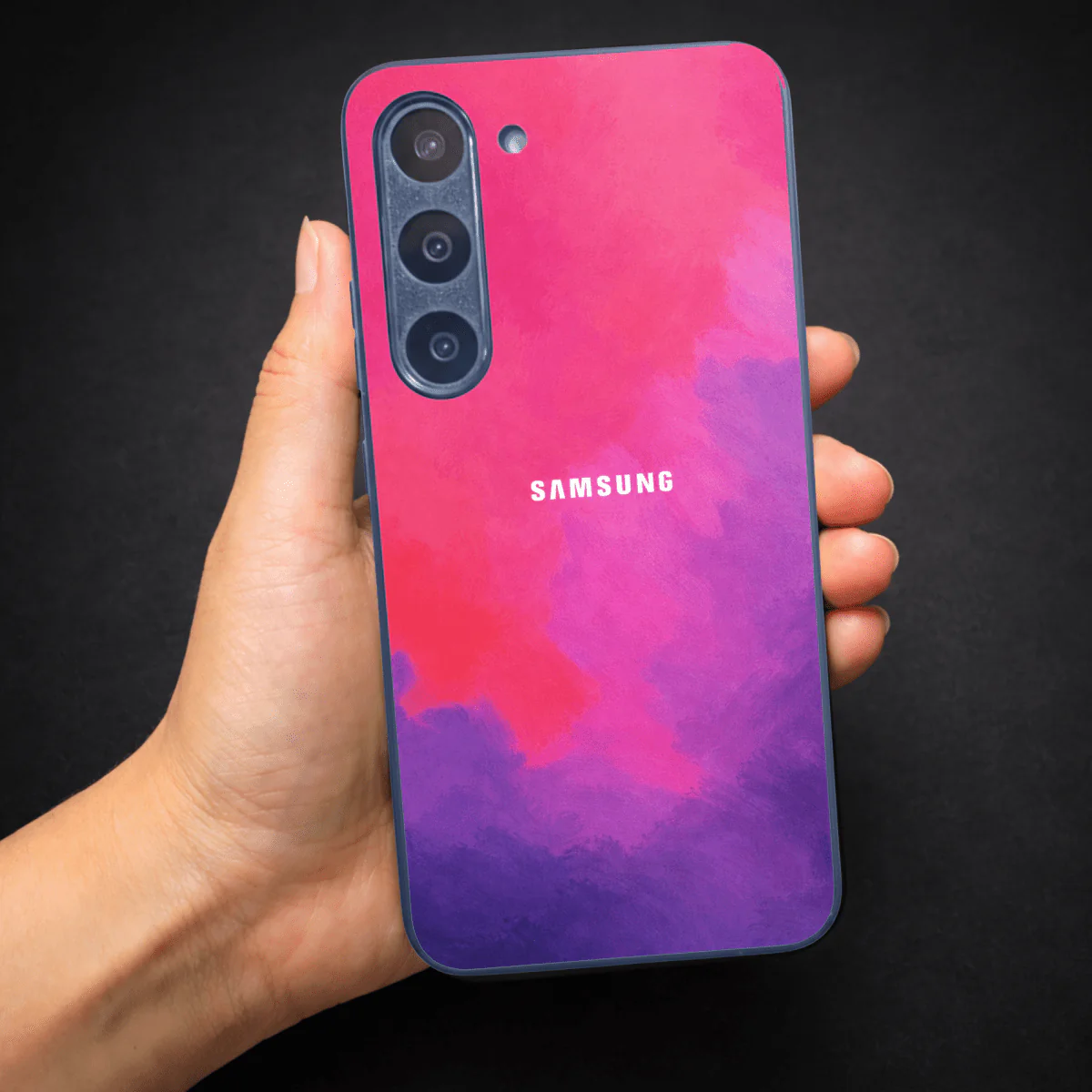 Magenta oil Paint (MB) silicone Case for Samsung Galaxy S23