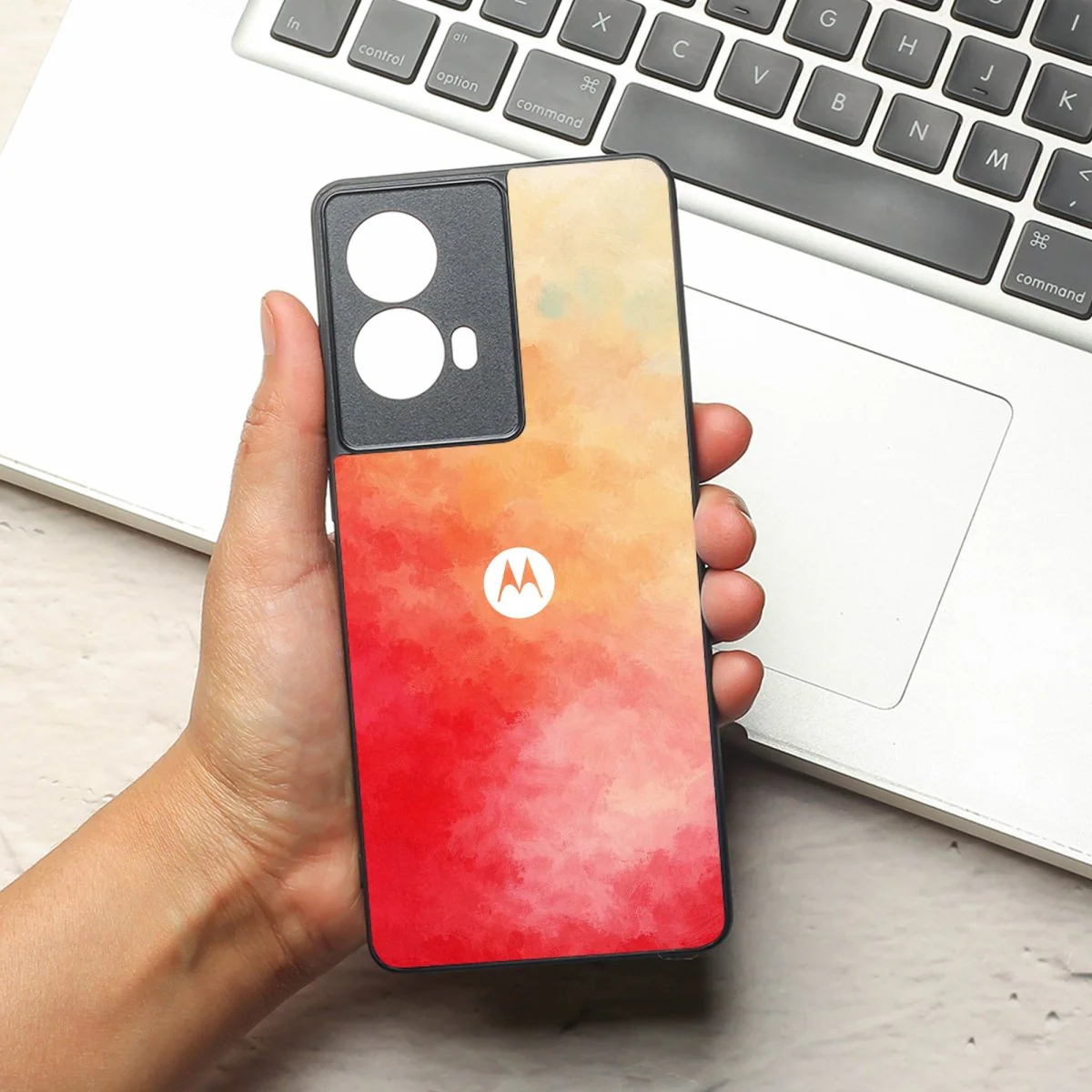 Magma oil Paint (MB) Silicone Case for Motorola Edge 50 Fusion