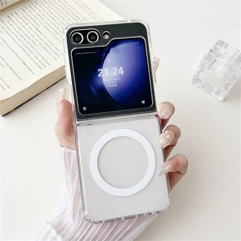 MagSafe Clear Transparent Silicone case for Samsung Galaxy Z FLIP 7