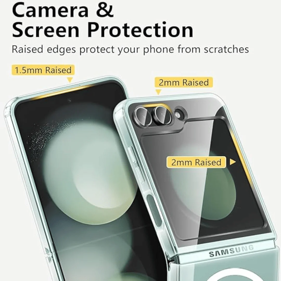 MagSafe Clear Transparent Silicone case for Samsung Z FLIP 6 5G - Image 2