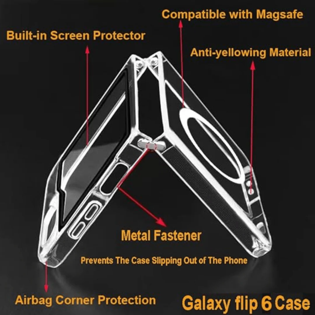 MagSafe Clear Transparent Silicone case for Samsung Z FLIP 6 5G - Image 5
