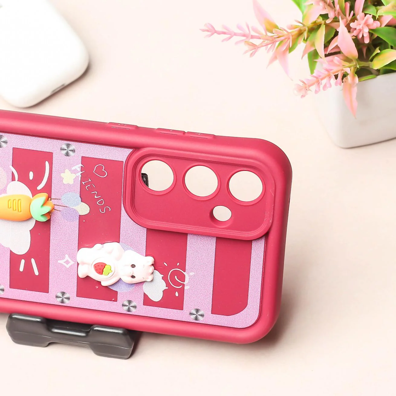Mehroon Carrot Bunny Silicone case for Samsung A55 - Image 3