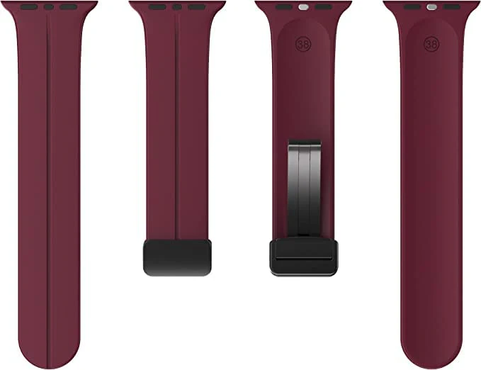 Mehroon Magnetic Clasp Adjustable Strap For Apple Watch SERIES 7 (42mm/44mm/45mm/46mm/49mm) - Image 3