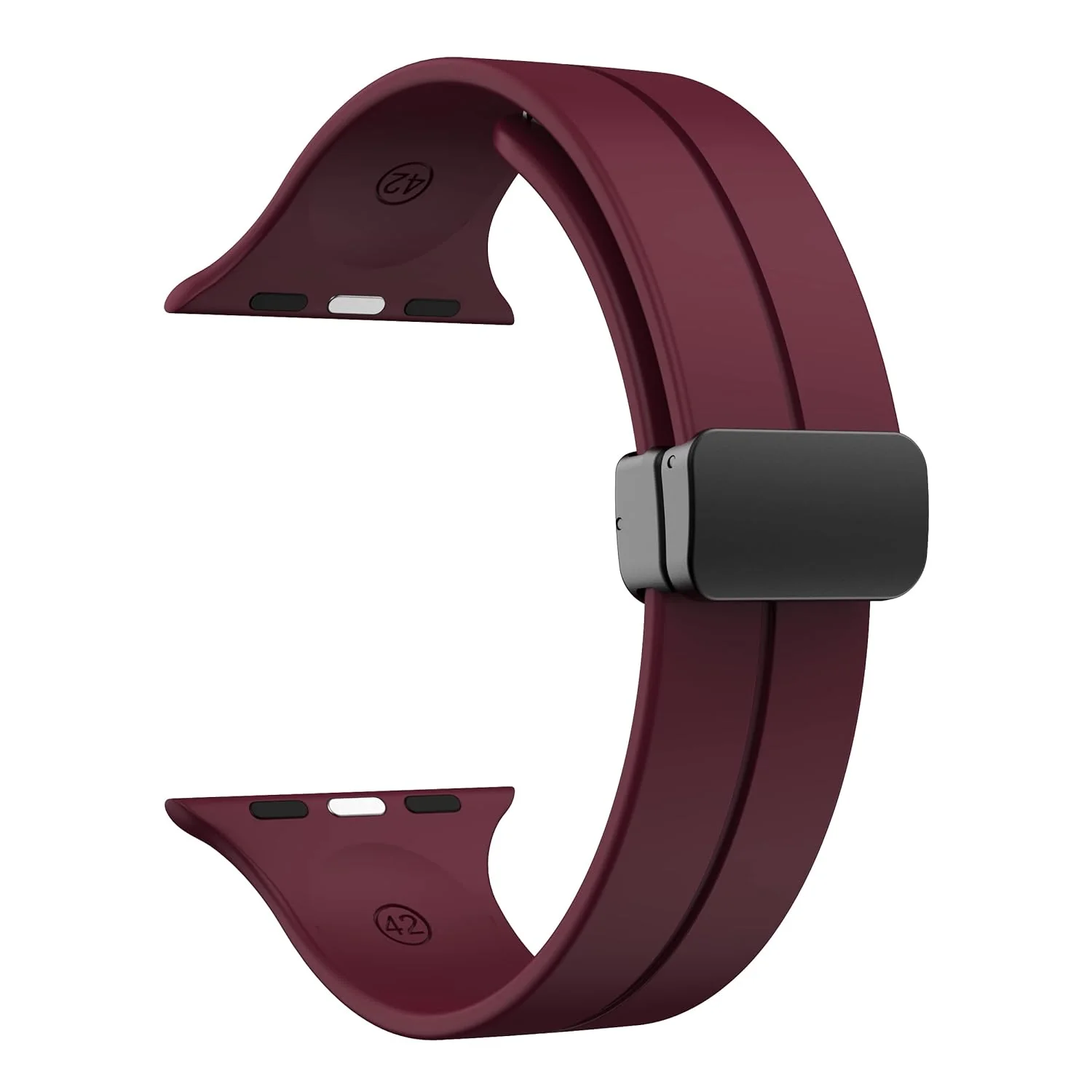 Mehroon Magnetic Clasp Adjustable Strap For Apple Watch SERIES 8 (42mm/44mm/45mm/46mm/49mm) - Image 2