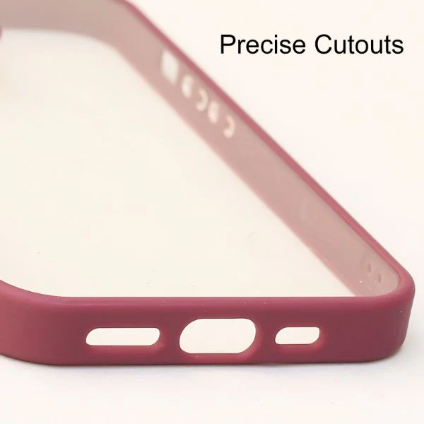 Mehroon Metal Safe Transparent Case for Apple iphone 13 - Image 6