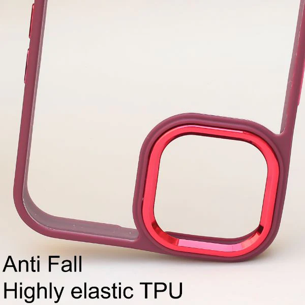 Mehroon Metal Safe Transparent Case for Apple iphone 13 Pro - Image 2