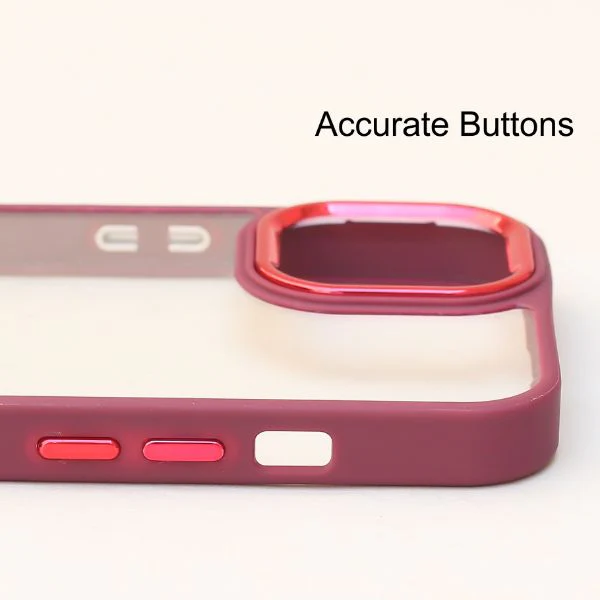 Mehroon Metal Safe Transparent Case for Apple iphone 13 Pro - Image 3