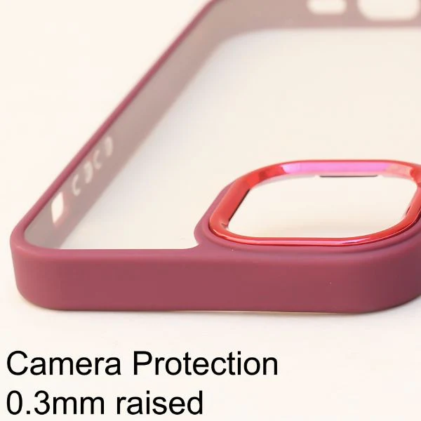 Mehroon Metal Safe Transparent Case for Apple iphone 13 Pro - Image 4